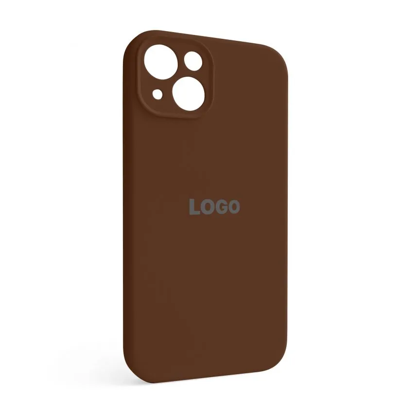 Чехол Silicone Case для iPhone 13 силиконовый коричневый закрытая камера