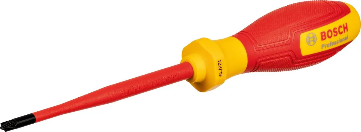 Викрутка Bosch Professional, SL/PZ1x100мм, із захистом від електричного струму.