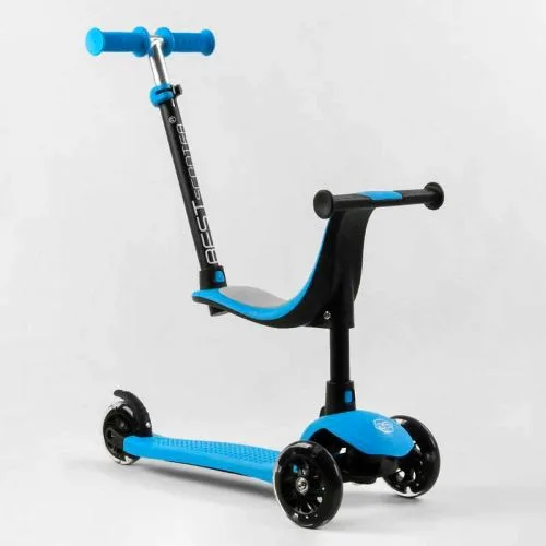 Трехколесный самокат Best Scooter для детей со светящимися колесами.