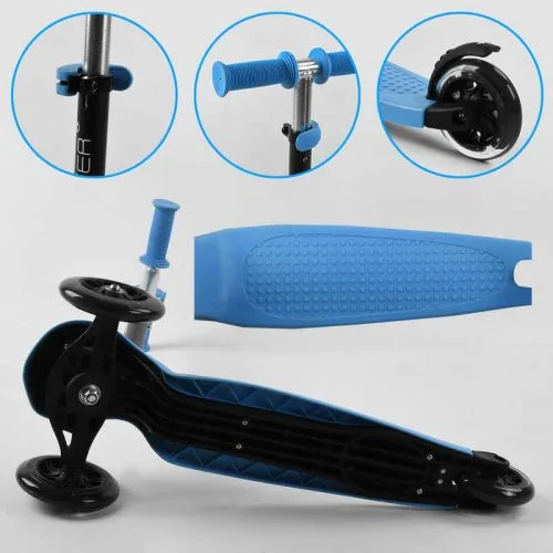 Трехколесный самокат Best Scooter для детей со светящимися колесами.