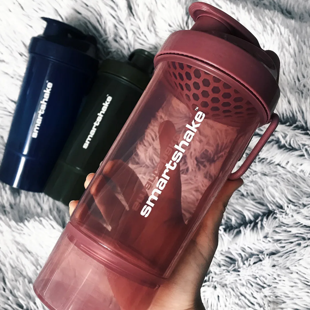 Шейкер спортивний SmartShake пластик 800 мл Рожевий