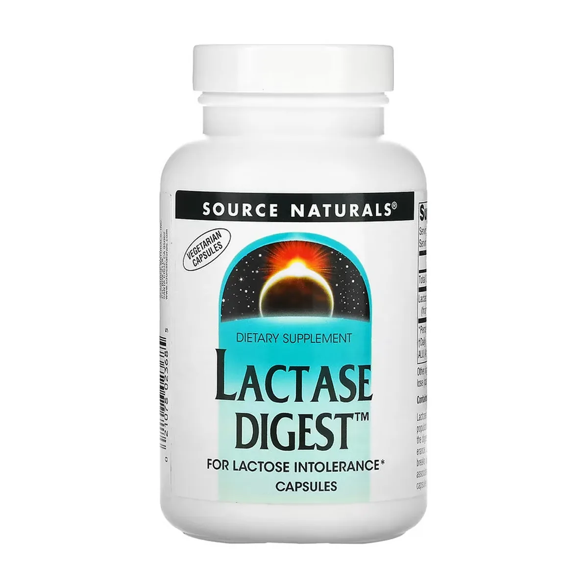 Lactase Digest Source Naturals капсули 90 шт для вегетаріанців при непереносимості лактози.