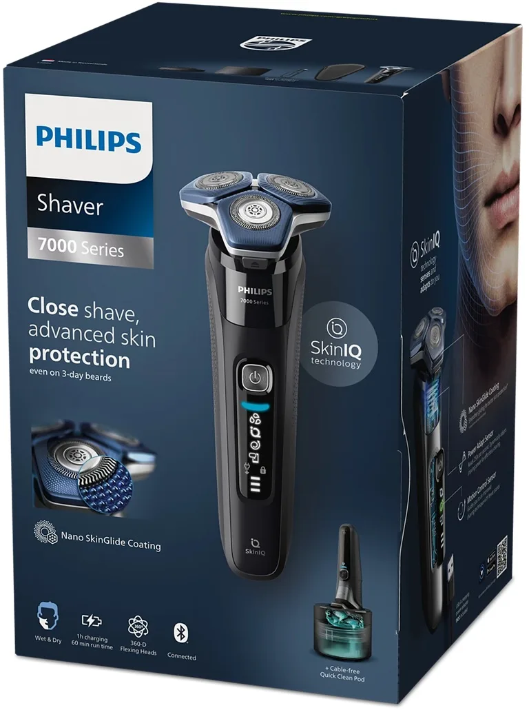 Електробритва Philips роторна для чоловіків вологе сухе гоління чорна