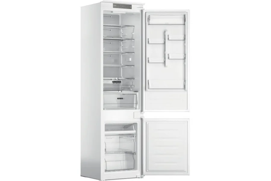 Встроенный холодильник Whirlpool с нижним морозильником, 193,5x54x54 см, объем холодильного отдела - 212 л, морозильного - 68 л, 2 дверцы, класс энергоэффективности А+