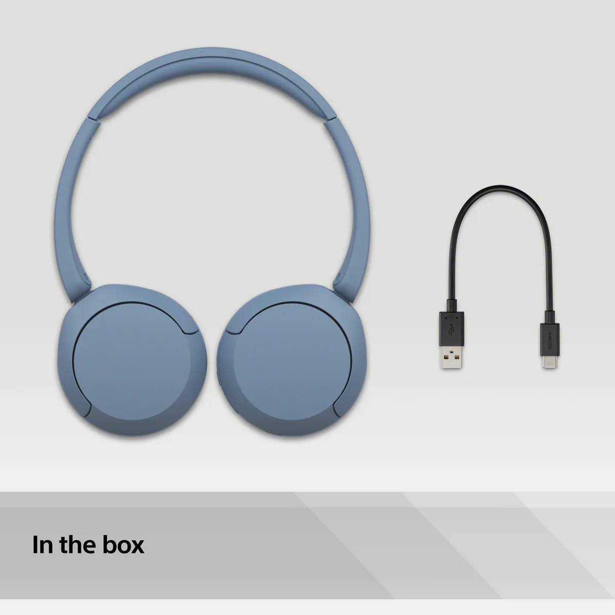 Навушники бездротові Sony закриті сині 147 г Bluetooth 10 м