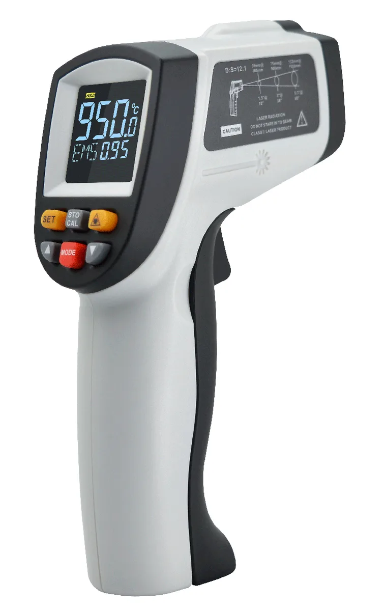 Безконтактний інфрачервоний термометр Benetech GT950 -50-950 °C кольоровий дисплей 12:1