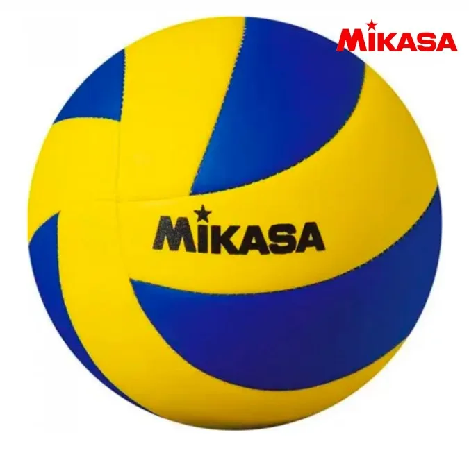 М'яч волейбольний Mikasa синтетична шкіра 15 см жовтий синій