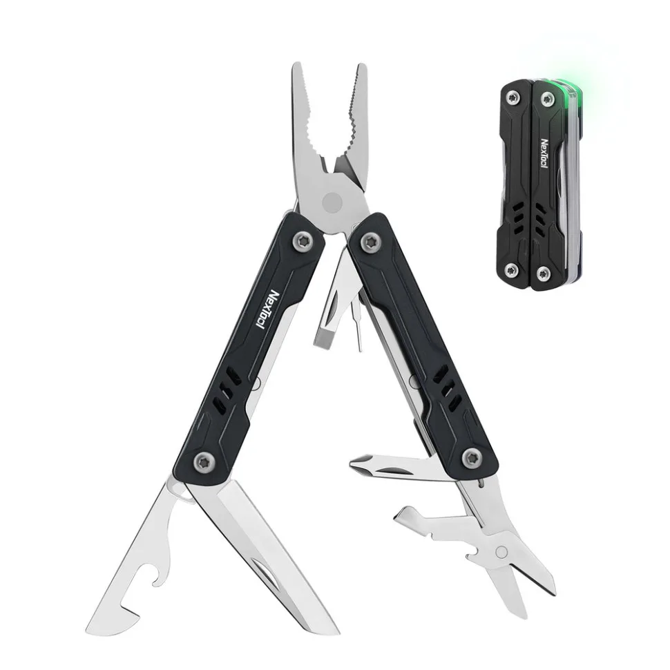 Мультитул NexTool чорний сталь 5Cr15MoV 103х25х15 мм 11 функцій