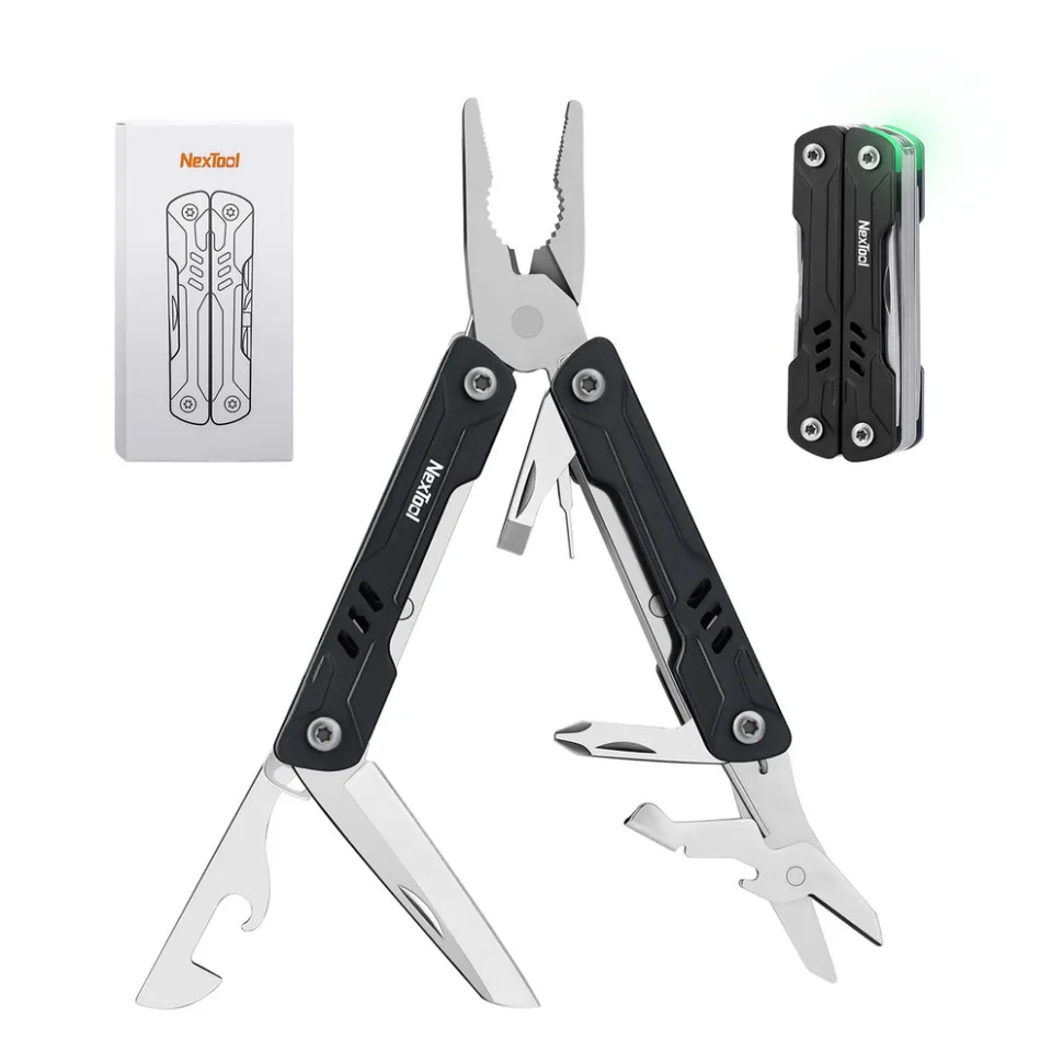 Мультитул NexTool чорний сталь 5Cr15MoV 103х25х15 мм 11 функцій