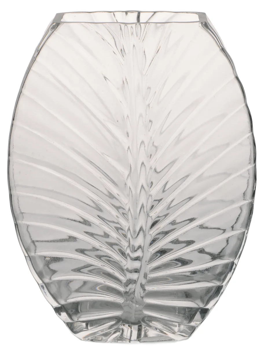 Ваза Viva скляна 25 см зелена Leaf