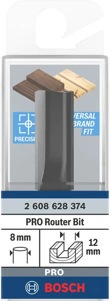 Фреза пазова Bosch Professional 12 мм для вирізання пазів у деревині та полімерних матеріалах