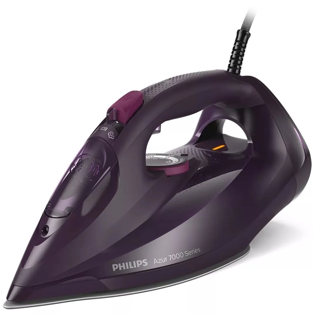 Парова праска Philips 7000 Series, 3000Вт, 300мл, потужний паровий удар - 250гр, постійний пар - 50гр, нержавіюча сталь, фіолетови