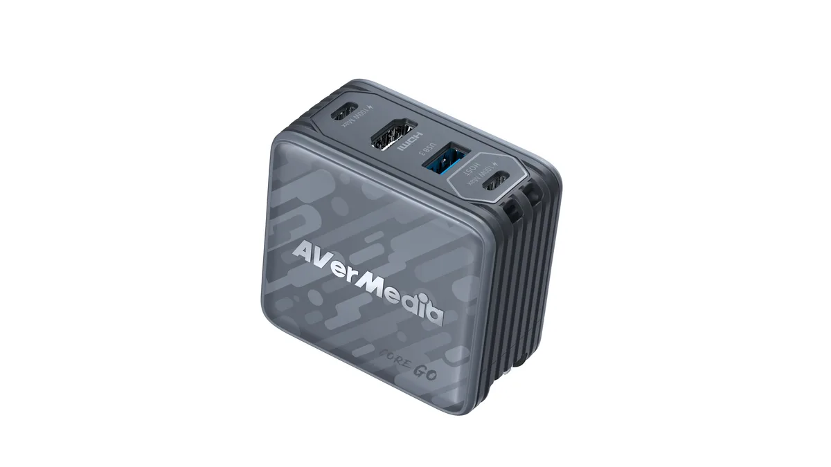 Зарядний пристрій AVerMedia GC313 CORE GO 100Вт 2хUSB-С, 1хUSB-A, 1xHDMI, чорний