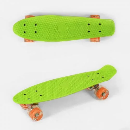 Пенный борд Best Board салатовый 55 см с колесами PU со светом для катания и развлечений.