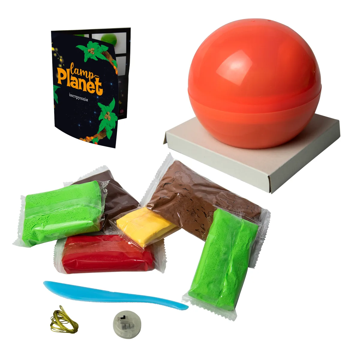 Набор для творчества ночник Lamp-planet 12х12х12 см пластиковая масса для лепки