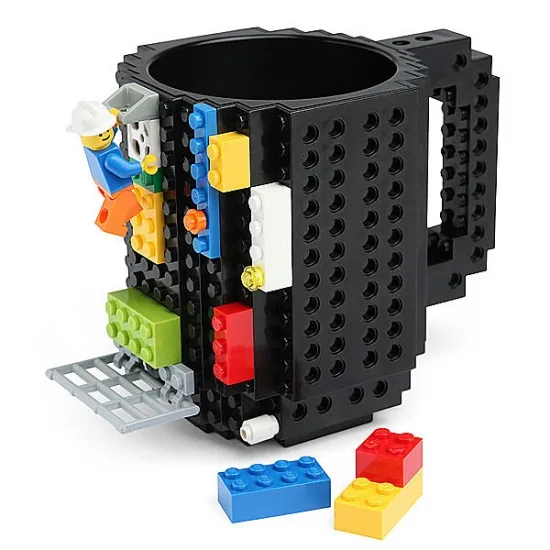 Кружка Lego пластик 350мл чорна