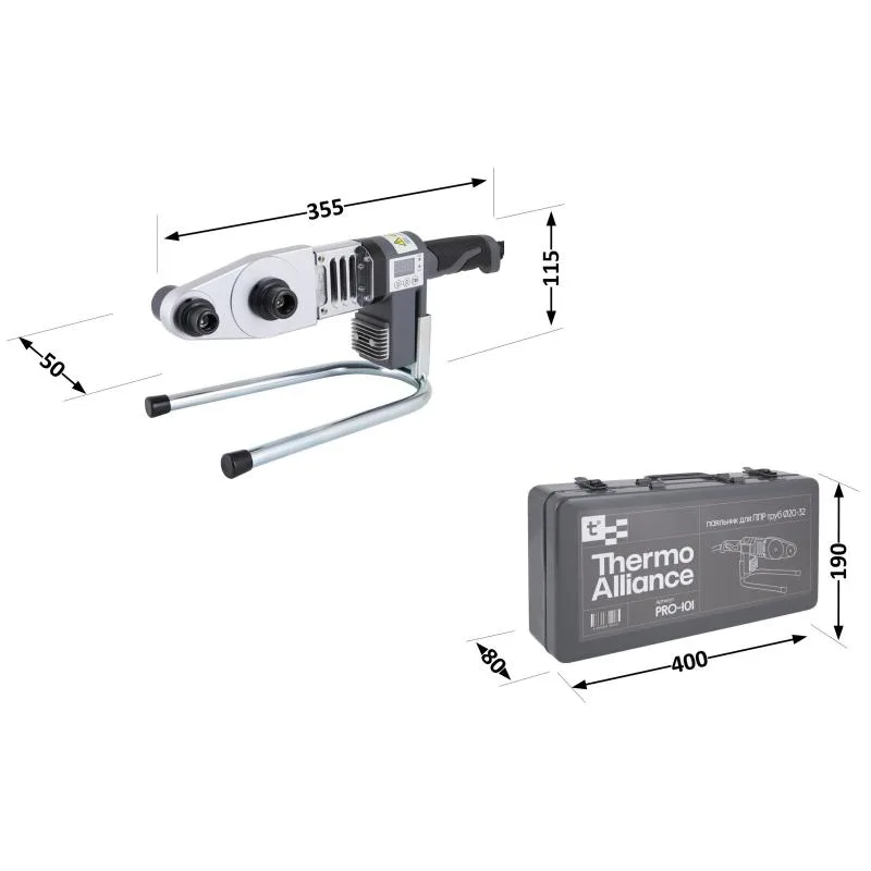Паяльник автоматичний Thermo Alliance PRO-101 600 Вт для пластикових труб 20-32 мм