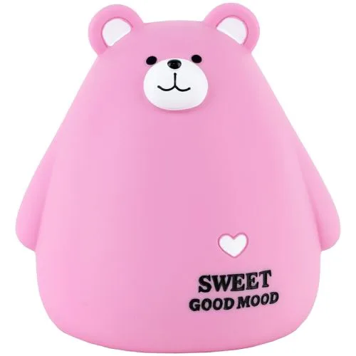 Скарбничка Kite Pink Bear ведмідь пластикова скарбничка з клапаном для грошей та монет