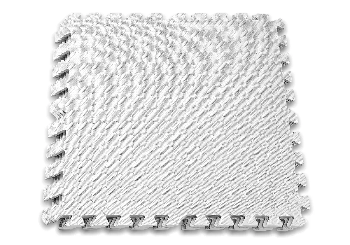 Татамі мат EasyFit EVA 60х60 см білий 4 шт ласточкин хвіст