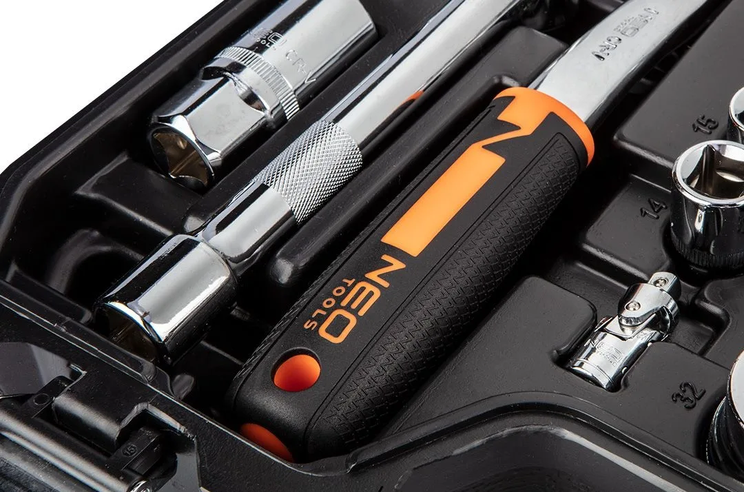 Набір інструментів Neo Tools, 1/2", 1/4", CrV, кейс, 82шт