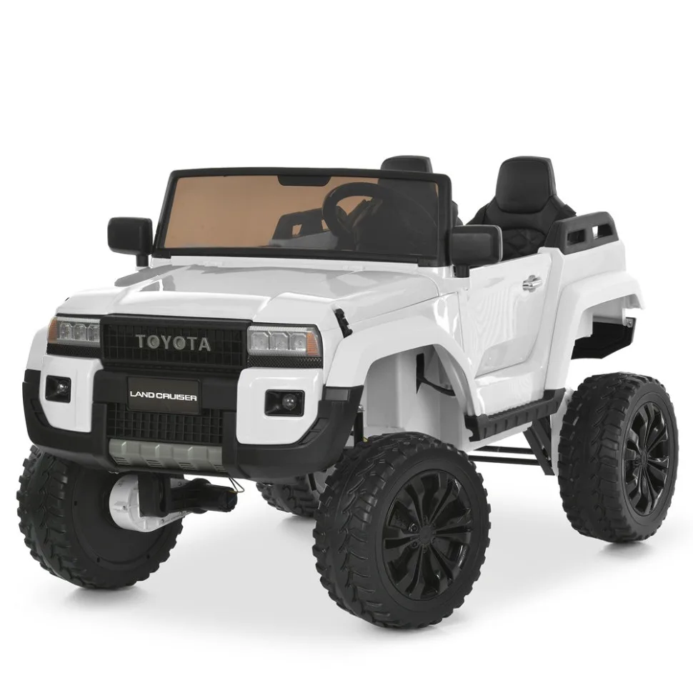 Дитячий електромобіль Bambi Racer екокожа джип 117х75х66 см чорний
