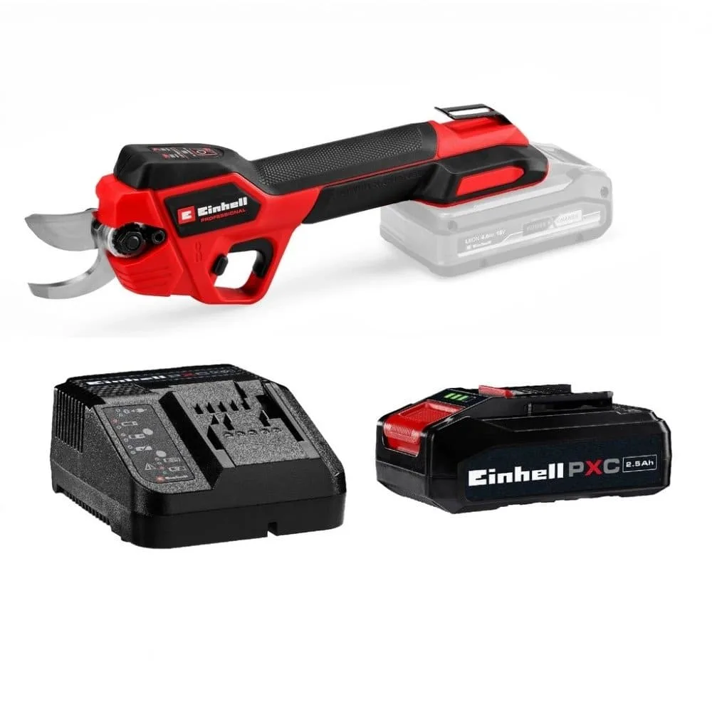 Секатор акумуляторний Einhell сталь SK5 28 мм червоний чорний