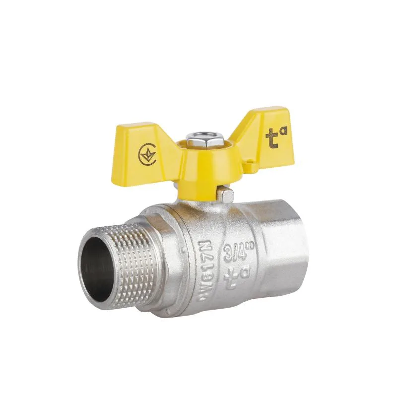 Кран кульовий 3/4" ВЗ для газу латунний метелик Thermo Alliance Forte
