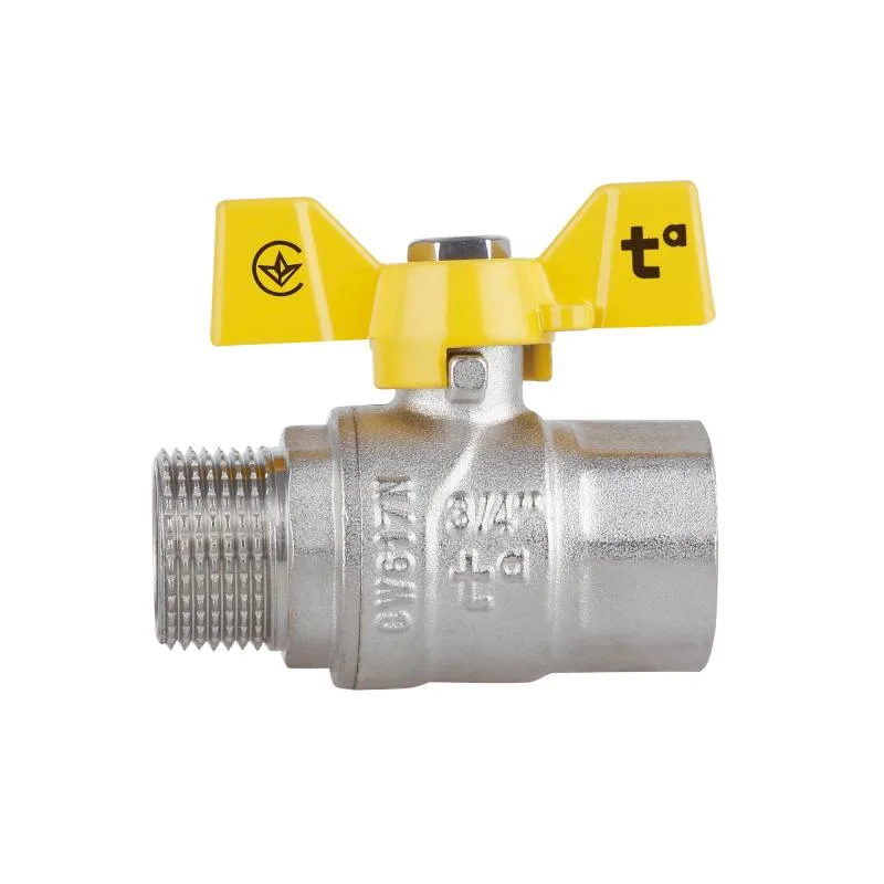 Кран кульовий 3/4" ВЗ для газу латунний метелик Thermo Alliance Forte