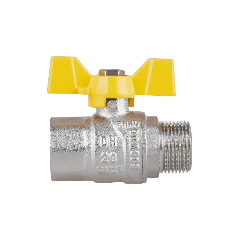 Кран кульовий 3/4" ВЗ для газу латунний метелик Thermo Alliance Forte