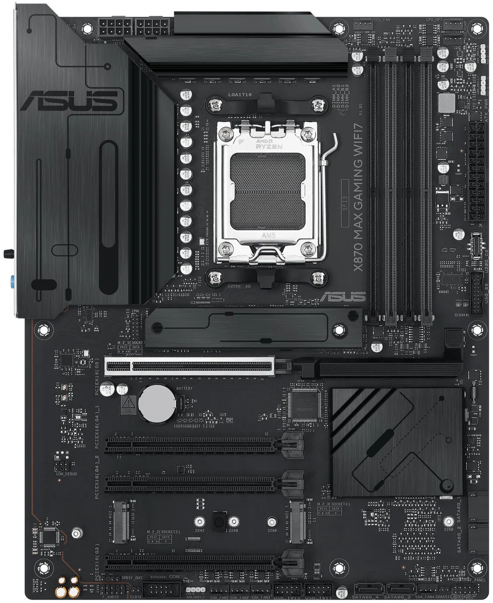 Материнcька плата ASUS X870 MAX GAMING WIFI7 sAM5 X870 4xDDR5 M.2 HDMI USB Type-C Wi-Fi BT ATX