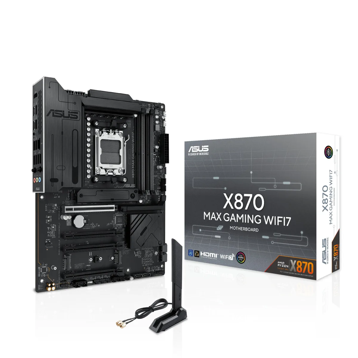 Материнcька плата ASUS X870 MAX GAMING WIFI7 sAM5 X870 4xDDR5 M.2 HDMI USB Type-C Wi-Fi BT ATX