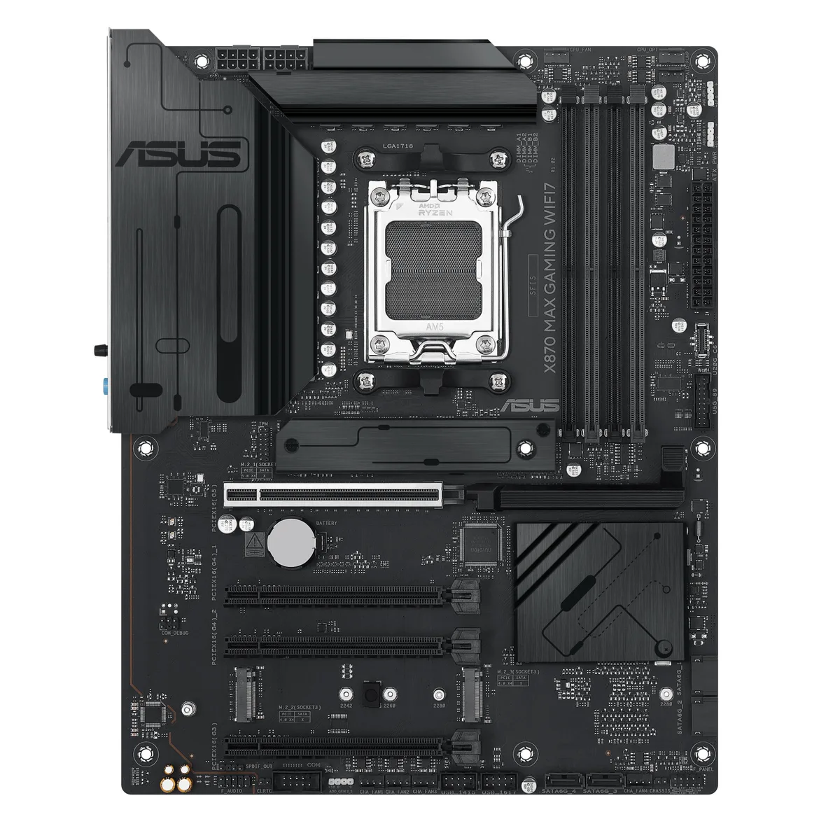 Материнcька плата ASUS X870 MAX GAMING WIFI7 sAM5 X870 4xDDR5 M.2 HDMI USB Type-C Wi-Fi BT ATX