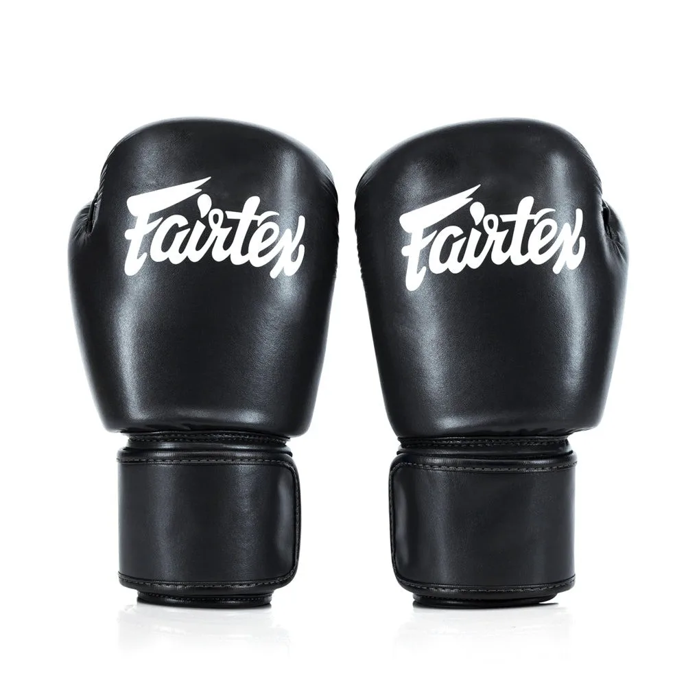 Боксерські рукавиці Fairtex штучна шкіра 16 унцій чорні