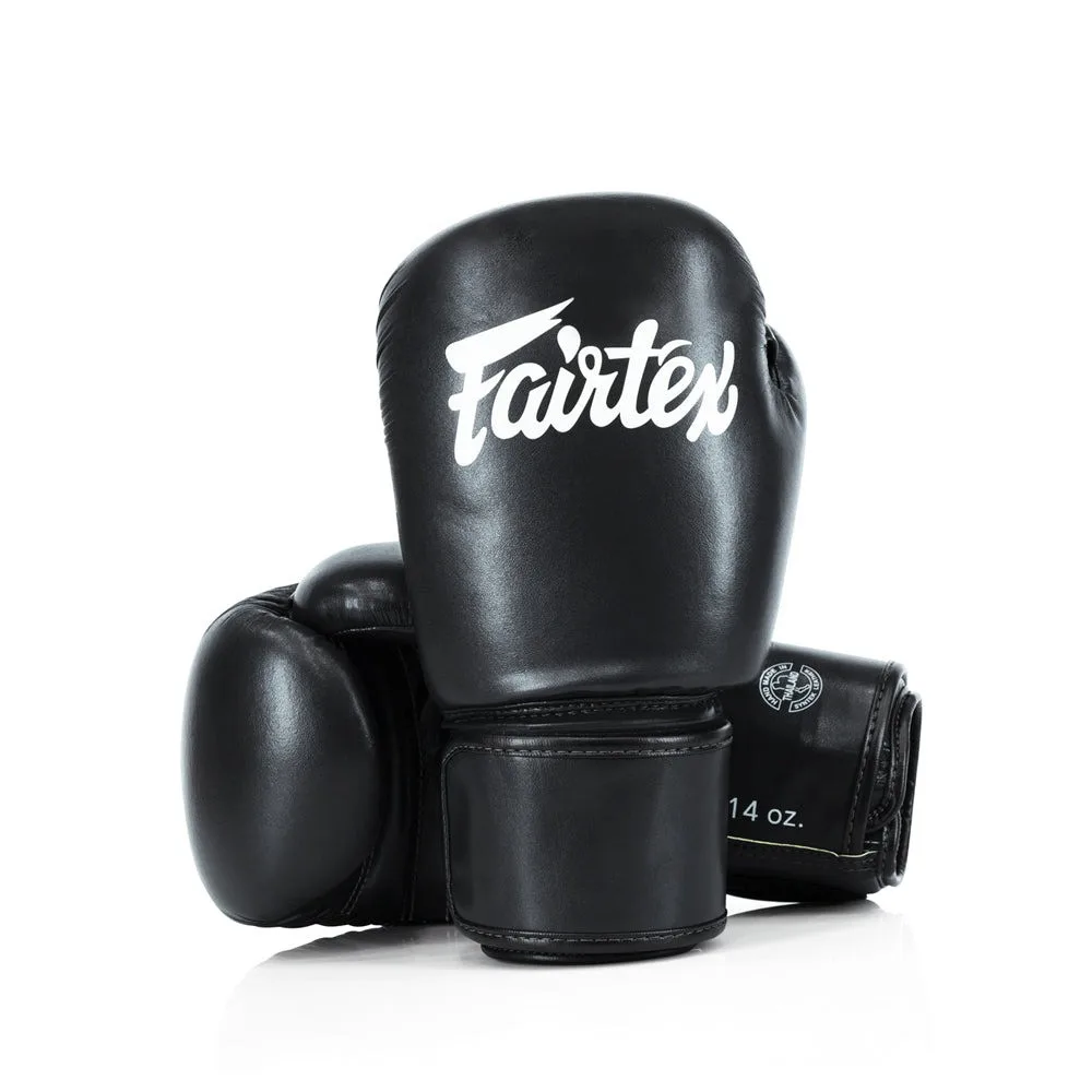 Боксерські рукавиці Fairtex штучна шкіра 16 унцій чорні