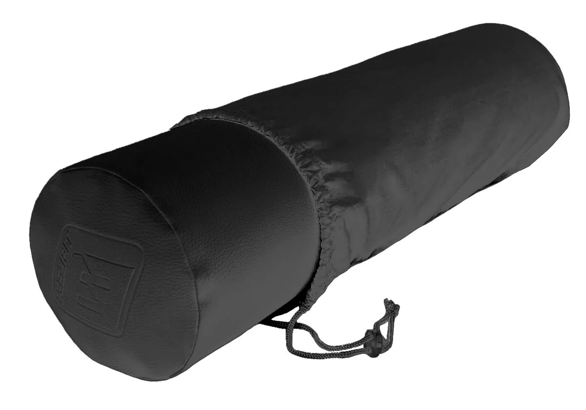 Валик для масажного столу EasyFit медичний шкірзам 60х15 см чорний з чохлом