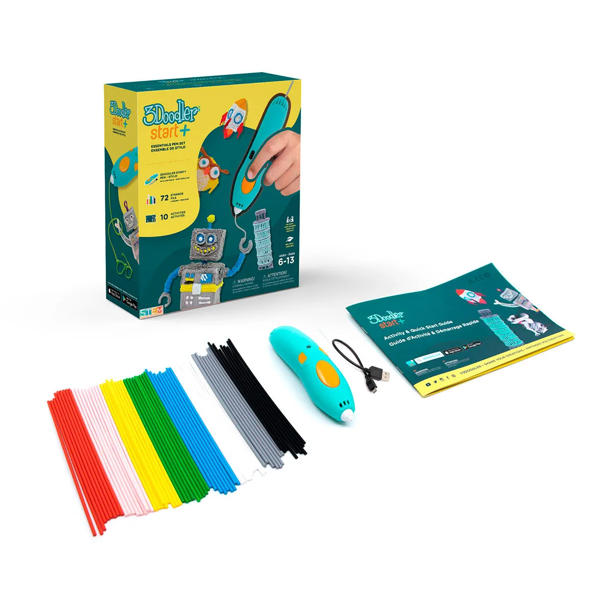 3D ручка 3Doodler Start пластик 19х7х22 см КРЕАТИВ 72 стрижні
