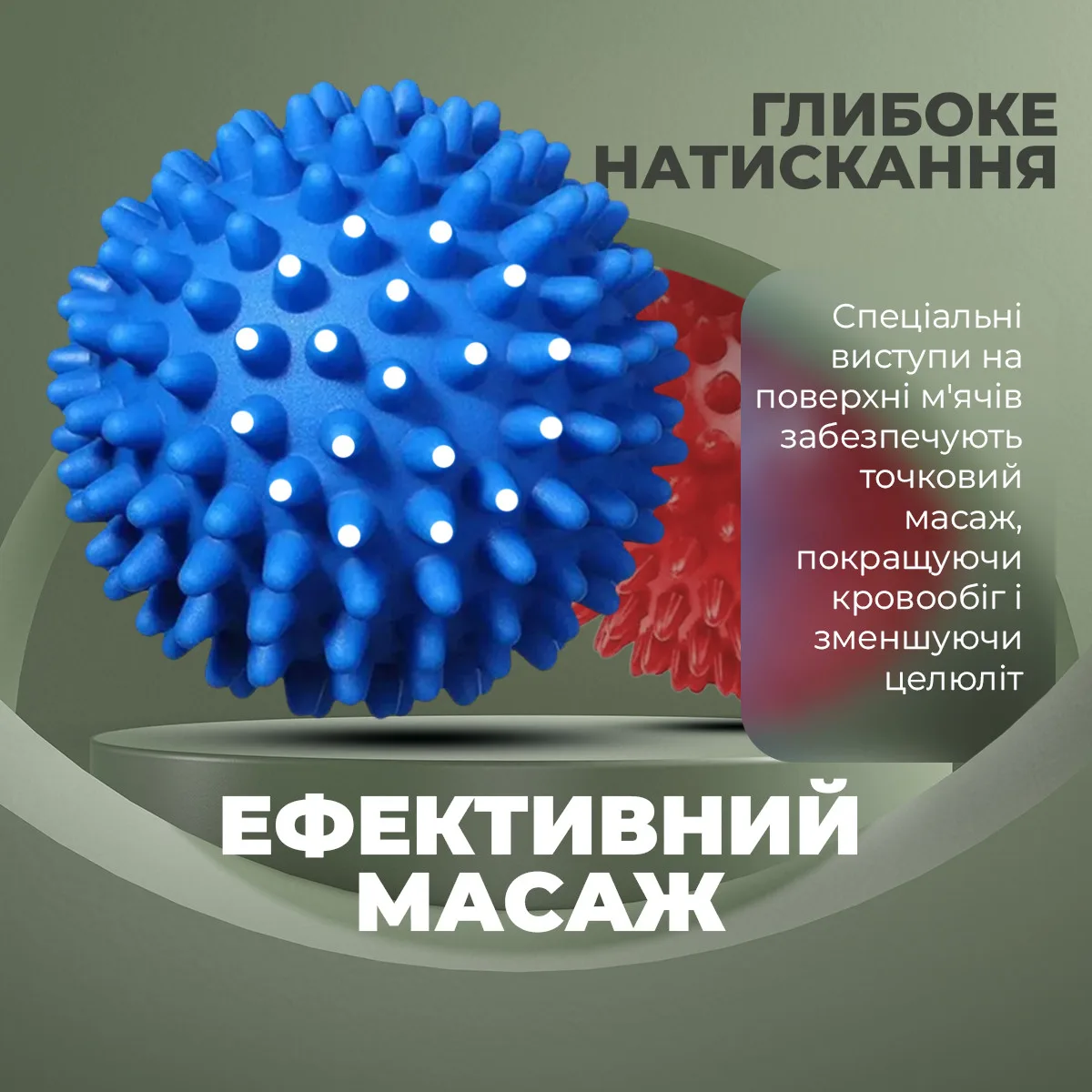 Набір масажних м'ячів Active Point ПВХ 7 см 9 см