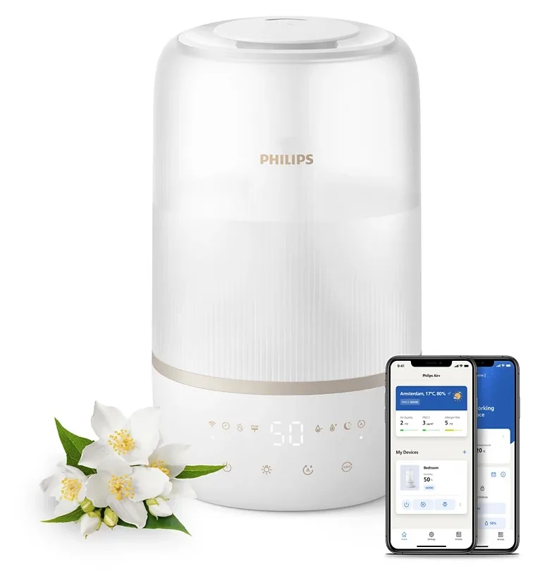 Зволожувач повітря Philips ультразвуковий 3 л 41 м² Білий