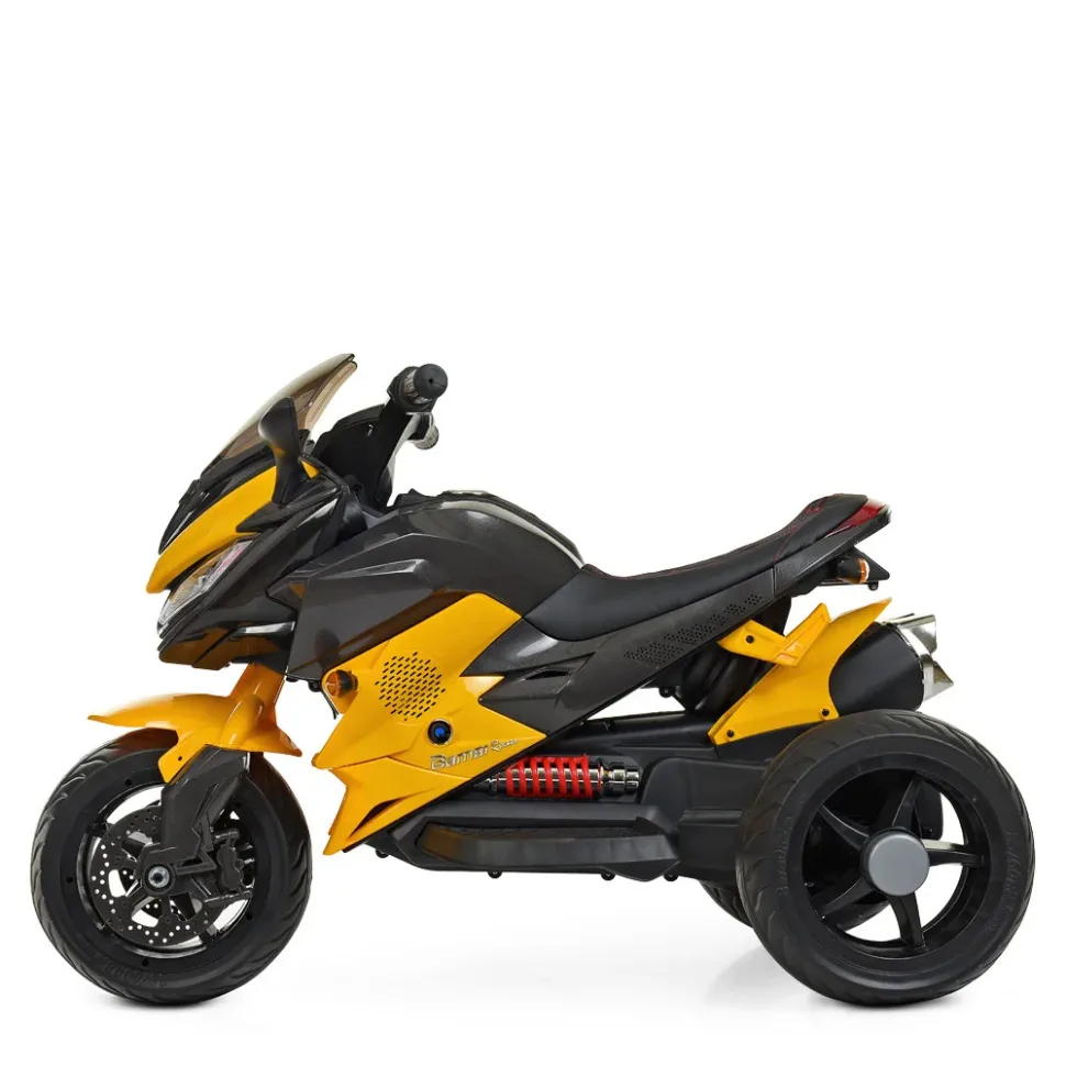 Дитячий електромотоцикл Bambi Racer шкіра 103 см коричневий