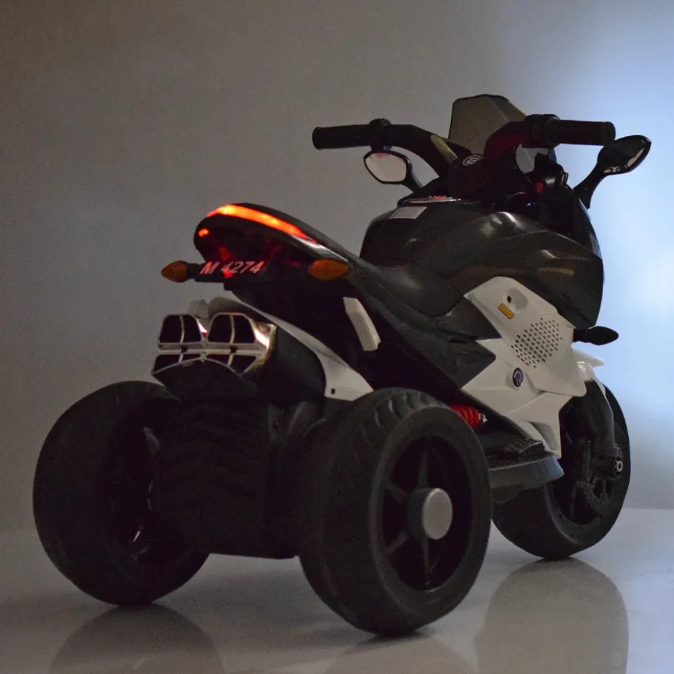 Дитячий електромотоцикл Bambi Racer шкіра 103 см коричневий