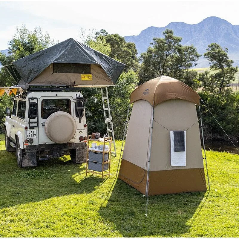Душовий намет Naturehike поліестер 140х140х230 см коричневий