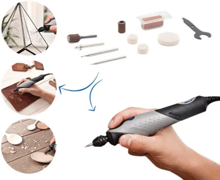 Шліфувально-гравірувальна машина Dremel Stylo+ 2050-15, 9Вт, 5000-22000 об/хв, 15 насадок, 16 см, 0.11 кг.