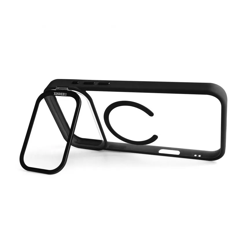 Чохол MagSafe з підставкою для iPhone 17 Pro Max пластик силікон чорний