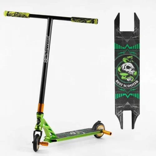 Труковий самокат Best Scooter HIC система з пегами алюмінієвий диск дека для підлітків та дітей 110мм колеса PU