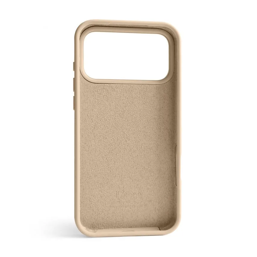 Чохол Silicone Case для Apple iPhone 17 Pro Max силіконовий  бежевий