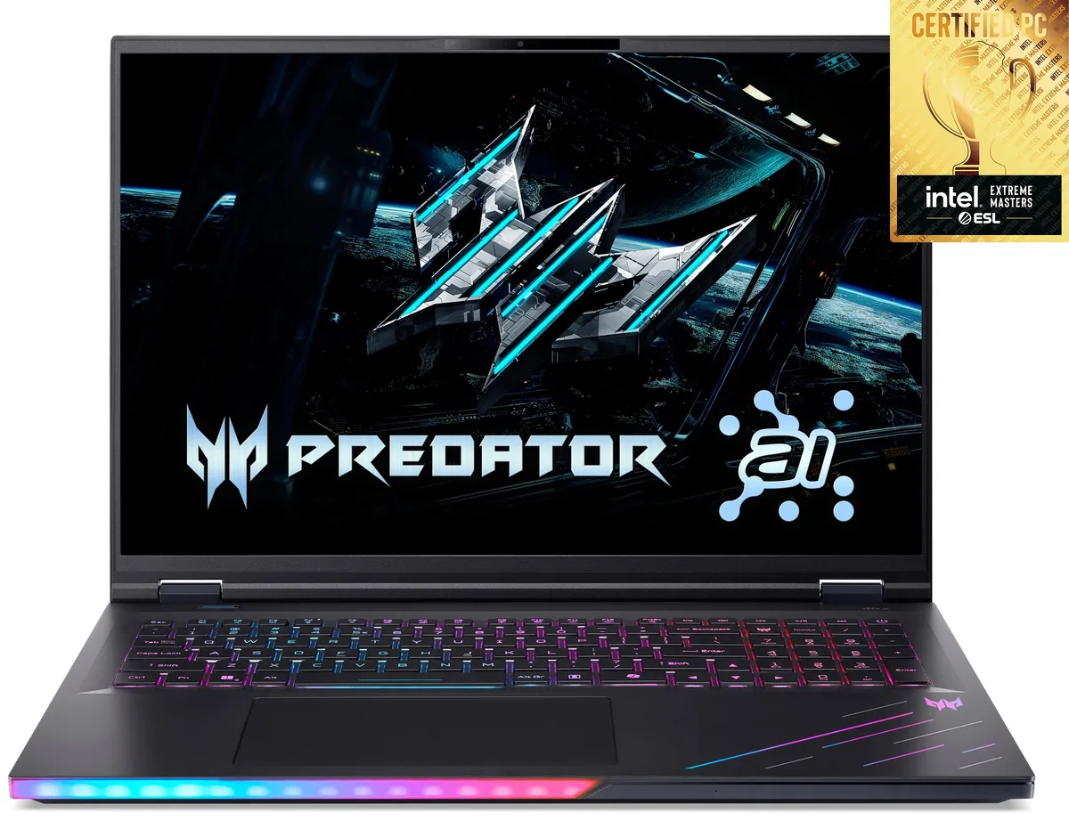 Ноутбук Acer Predator Helios 18 PH18-73 18" WQUXGA IPS, Intel U9-275HX, 64GB, F2TB, NVD5090-24, Lin, чорний