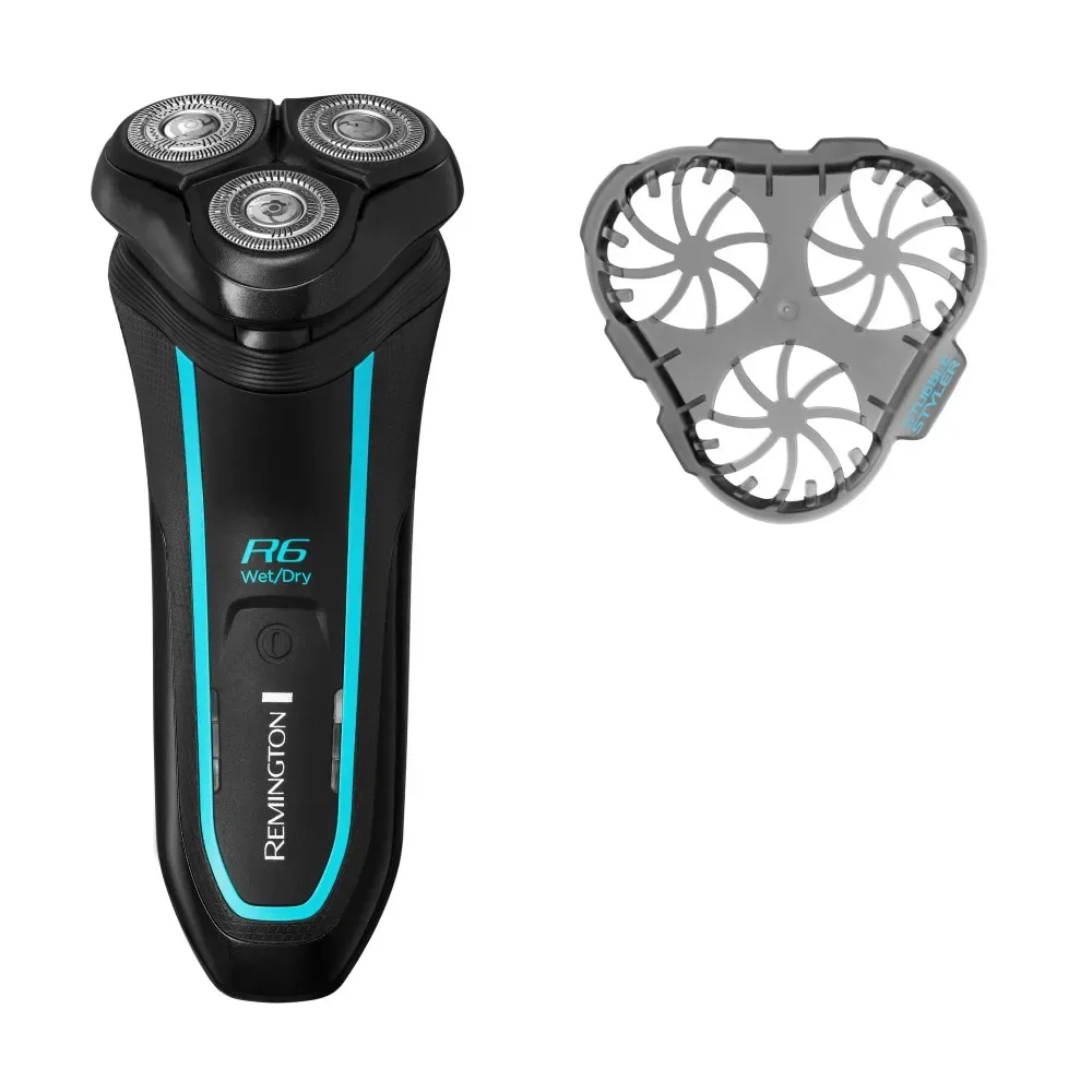 Электрическая роторная бритва Remington Style Aqua с тремя бритвенными головками, Ni-Mh, для сухого и влажного бритья, водонепроницаемая, дорожная с чехлом