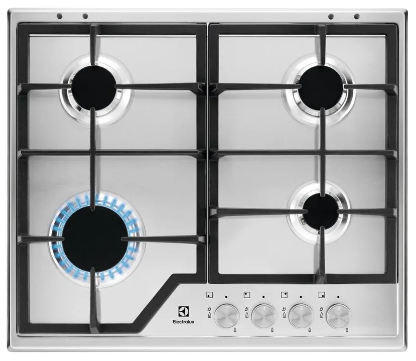 Газова варильна поверхня Electrolux 60см чавунні тримачі для кухні енергоефективна варка