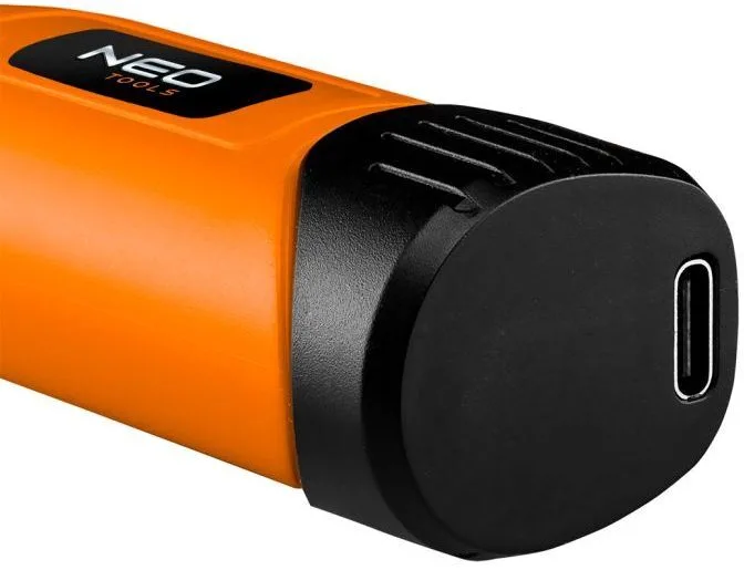 Акумуляторний паяльник Neo Tools з температурою до 450°C, 4В, 2.5А·год і LED-підсвіткою.
