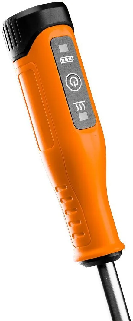 Акумуляторний паяльник Neo Tools з температурою до 450°C, 4В, 2.5А·год і LED-підсвіткою.